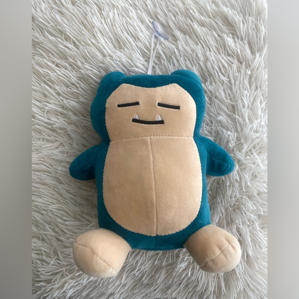 Pokemon Snorlax Plush 9” Hanging Window Suction Cup Stuffed Toy Blue
